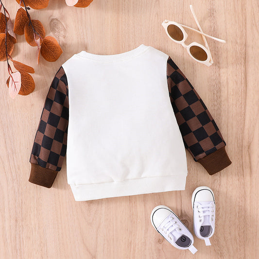 Toddlers' Plaid Sweatshirt | Fall Long-sleeved Tops Infants And Toddlers Fall Long-sleeved T | Ectron Online