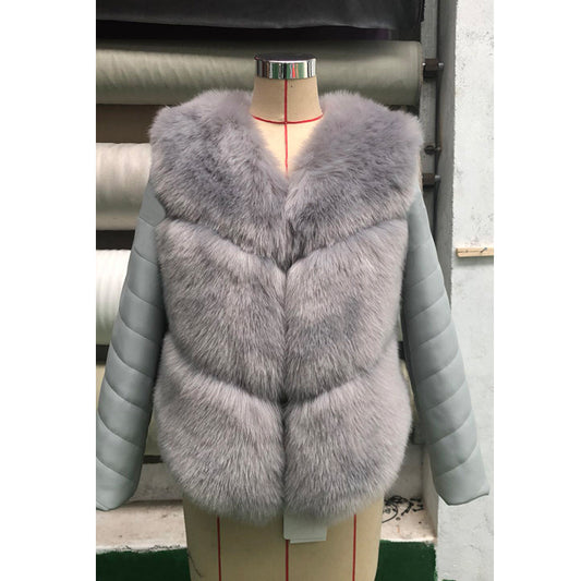 Korean Casual PU Leather Coat - Warm & Removable Sleeve Korean Casual PU Leather Removable Sleev | Ectron Online