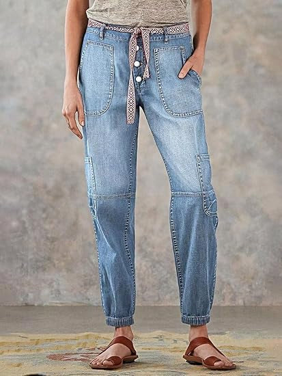Women's Corset Lace-Up Wide-Leg Jeans | Sexy Festival Party Denim Women's High-Waist Lace-Up Jeans Wide-Le | Ectron Online