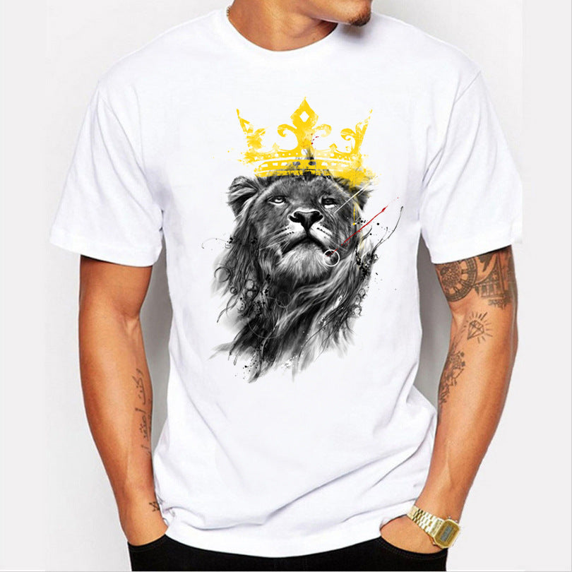 Fashion Men's Loose Printed T-shirt