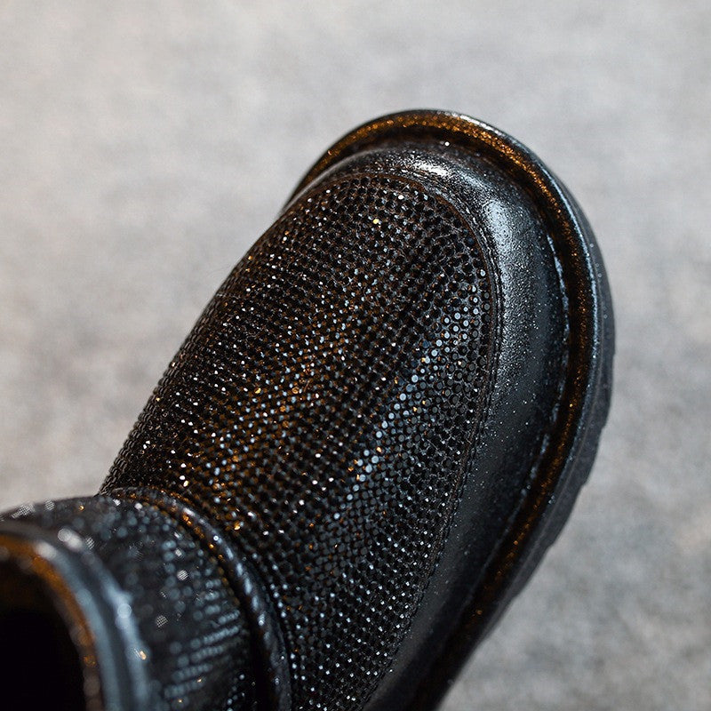 New plus velvet fashion children's mid-boots