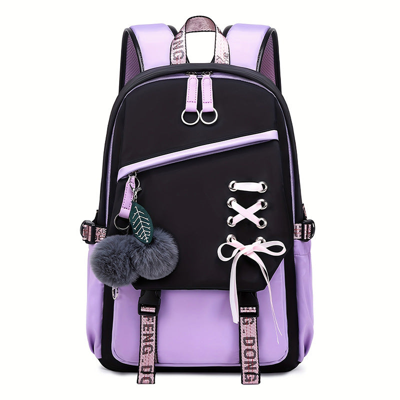 Cute Bow Backpack for Women & Girls | Sweet Fashion Student Bag New Bow Women's Backpack Girl Cute Sweet | Ectron Online