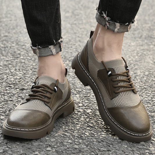 Casual Flying Woven Leather Shoes – Lightweight & Breathable Casual Flying Woven Leather Shoes | Ectron Online