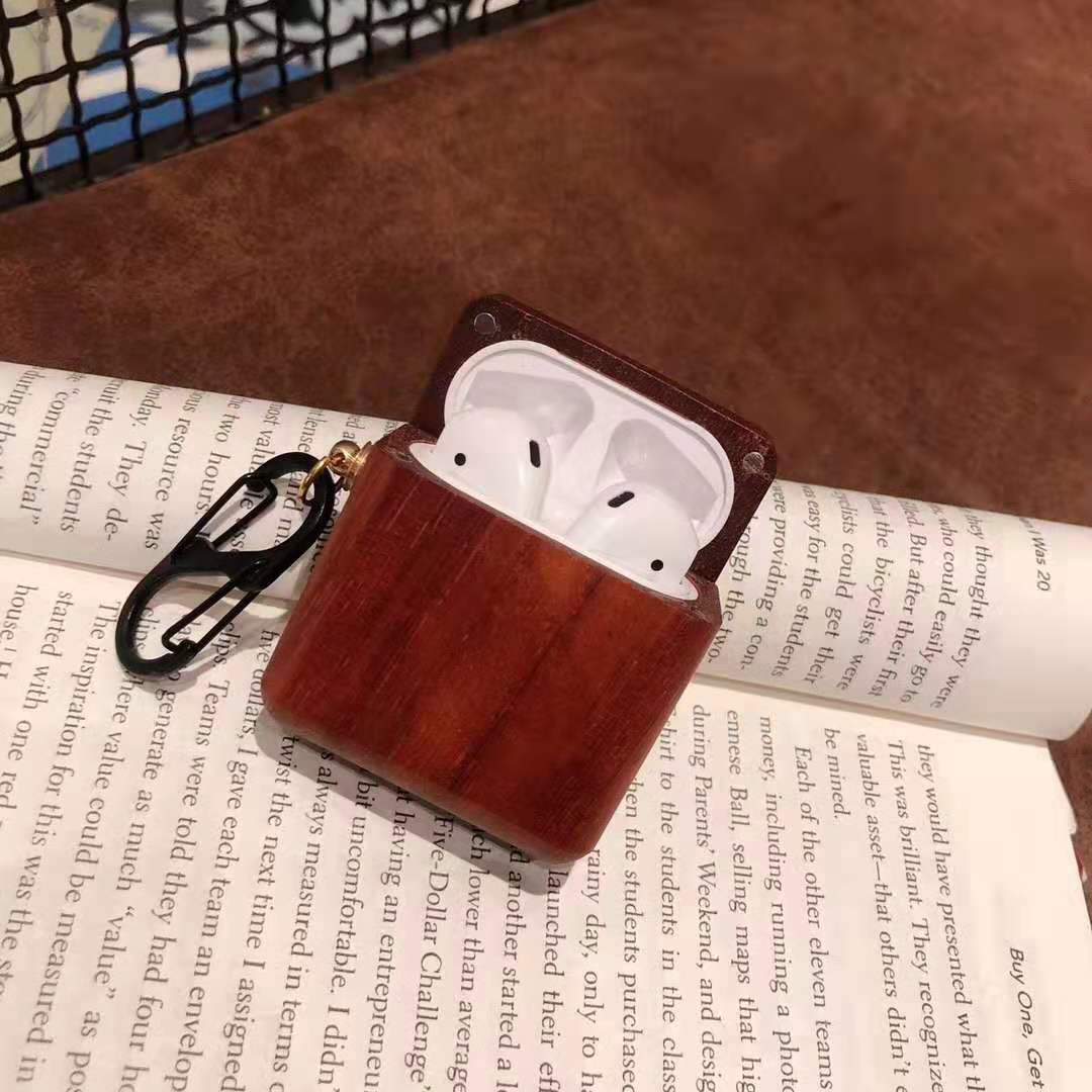 Compatible with Apple, Compatible with Apple , Solid wood bluetooth earphone case - Ectron Online