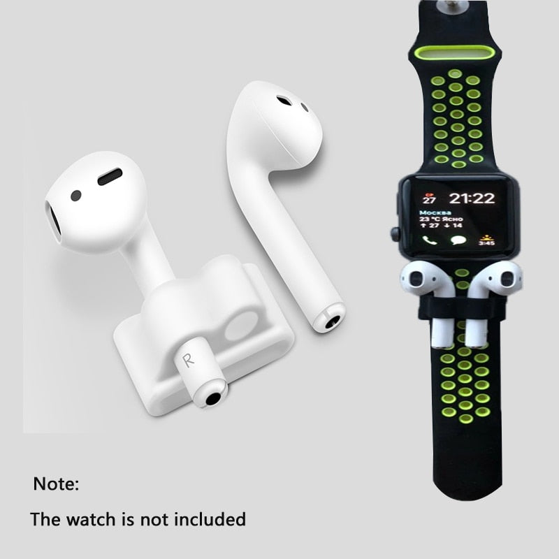 Portable Anti Lost Silicone Holder For AirPods Sports Wireless Earphone Fixed Case For Apple Air Pods Watch Band Holder - Ectron Online