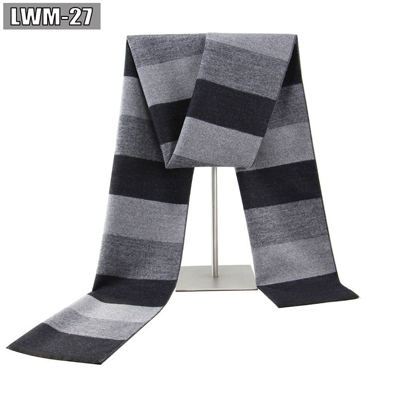 Men's Scarf European And American Cashmere Autumn And Winter Business Plaid