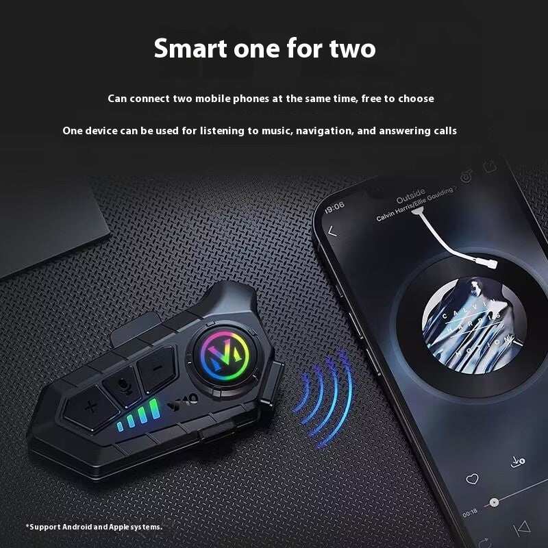 Helmet Bluetooth Headset Y10 Intercom Built-in Integrated Waterproof Motorcycle Take-out Rider Full Face Helmet Half Helmet High Sound Quality