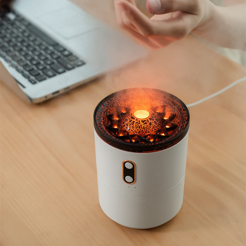 Volcanic Flame Aroma Essential Oil Diffuser USB Portable Jellyfish Air Humidifier Night Light Lamp Fragrance Humidifier - Ectron Online