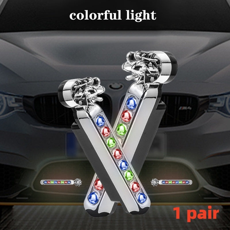 2pc Wind-Powered RGB LED Car DRL & Motorcycle Running Lights