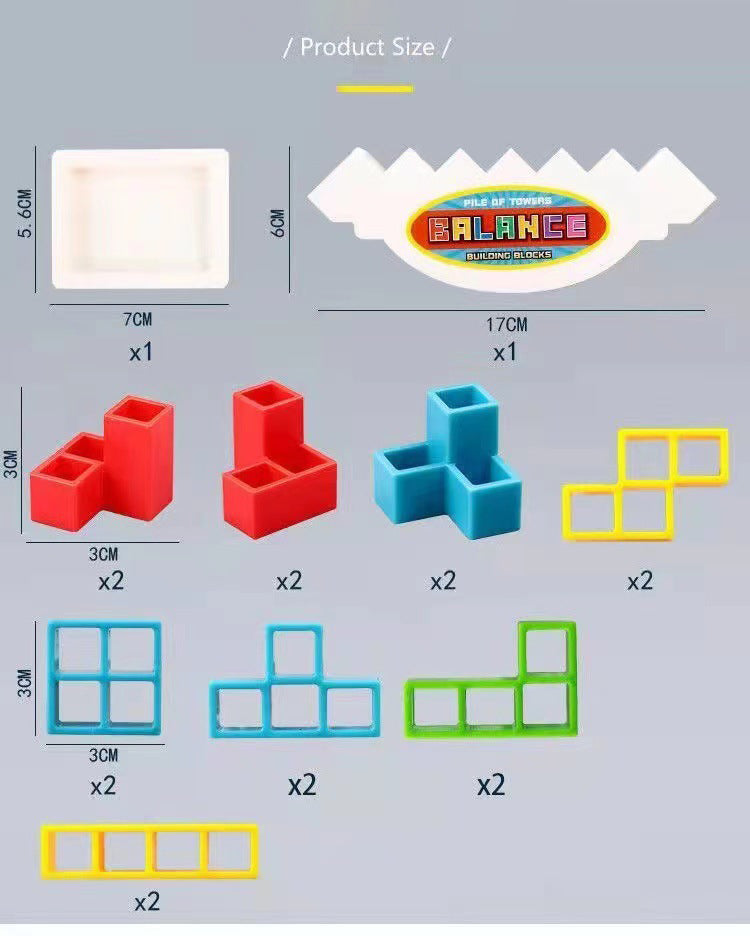 Balance Game Swing Stacking High Toy Russian Building Block Stacking Music Children's Party Tabletop Game - Ectron Online