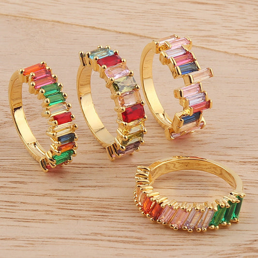 Irregular Rainbow Color Ring Female