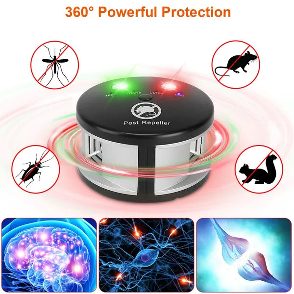 360° Ultrasonic Pest Repeller - Electronic Plug-in Mouse Chaser