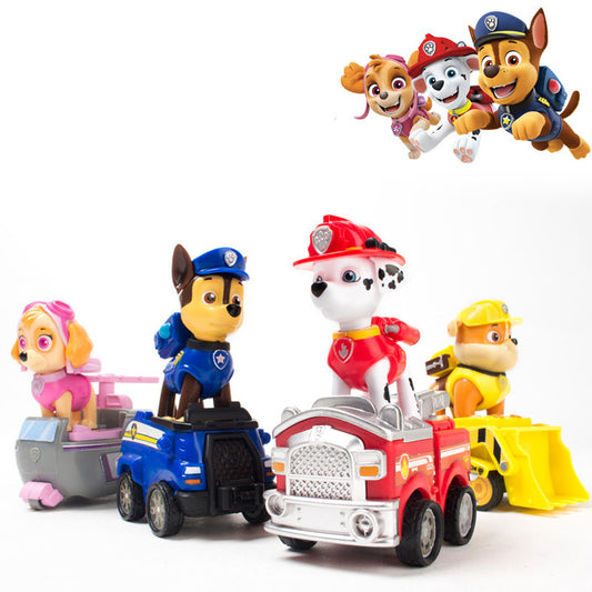 Wangwang Team's Dagong Toy Overlooking Tower Scene Backwheel Car Children's Brainstorming Assembled Building Block Patrol Car - Ectron Online