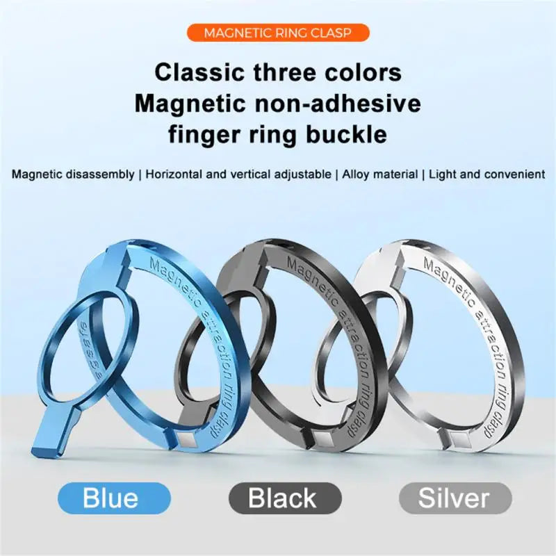 For Phone New Magnetic Ring Holder for 12 13 14 Max Magnet Finger Ring Grip Stand Holder Zinc Alloy Kickstand - Ectron Online