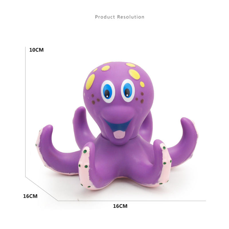 Children's Puzzle Octopus Throwing Circle Small Octopus Squid Bathing and Playing in Water Octopus Pond Glue Toy - Ectron Online