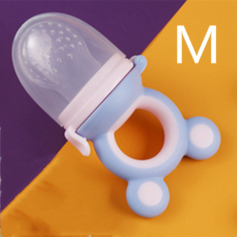 Baby products baby pacifier fruit and vegetable silicone baby nutrition fruit and vegetable mesh bag complementary food feeder - Ectron Online