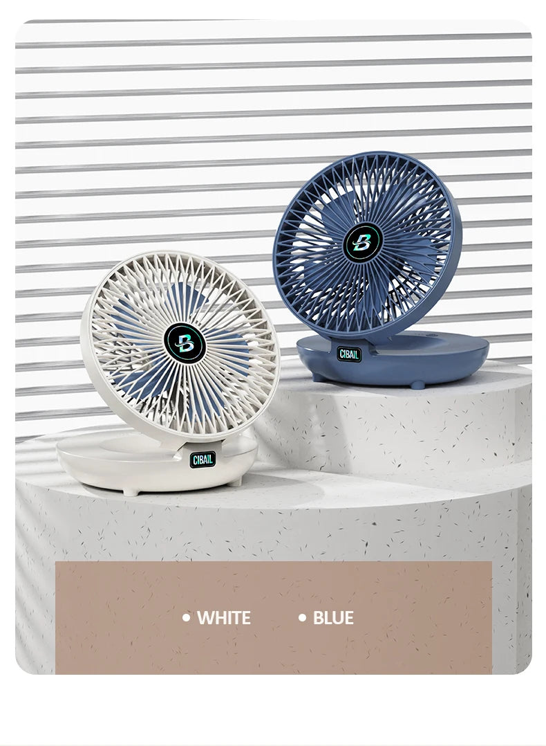 Best Sellers 2IN1 Folding Desktop Fan Portable Air Conditioner Wall Mounted Fan Rechargeable With 3 Gears for Home Office - Ectron Online
