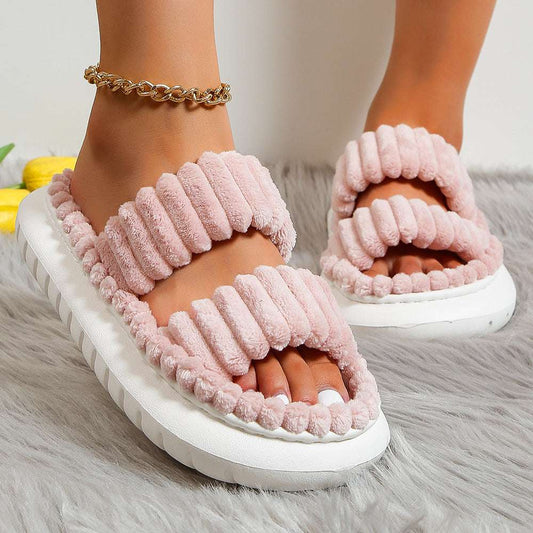 Soft & Comfortable Lamb Wool Cotton Slippers for Women