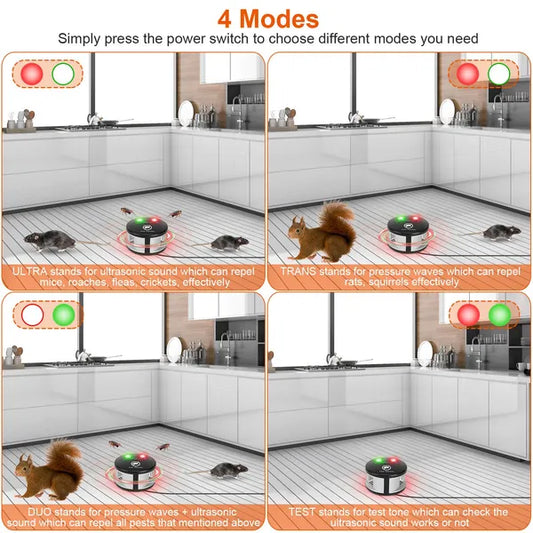 360° Ultrasonic Pest Repeller - Electronic Plug-in Mouse Chaser