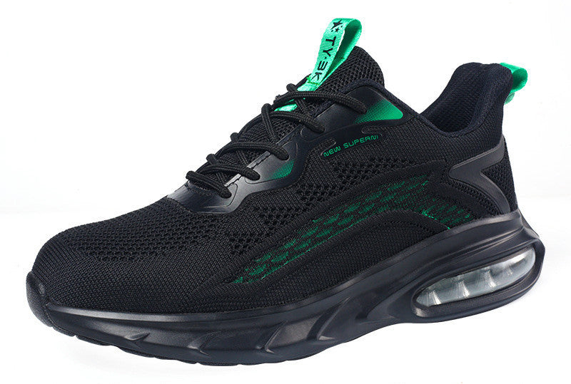 Flyweave Air Cushion Labor Insurance Shoes Men's Anti-Smash Anti-Puncture