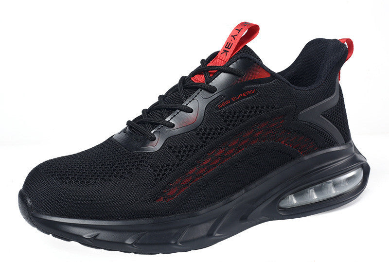 Flyweave Air Cushion Labor Insurance Shoes Men's Anti-Smash Anti-Puncture