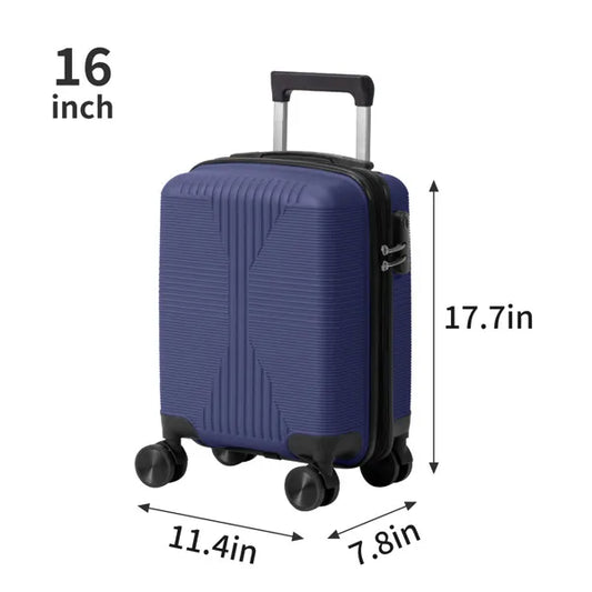 4-in-1 PP Trolley Case Set - Navy Blue Non-TSA Customs Lock 4-in-1 PP Trolley C | Ectron Online