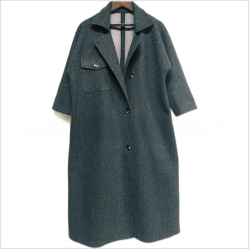 Women's Ultra-Long Loose Woolen Coat Women's Woolen Coat Ultra-long Loose Dou | Ectron Online