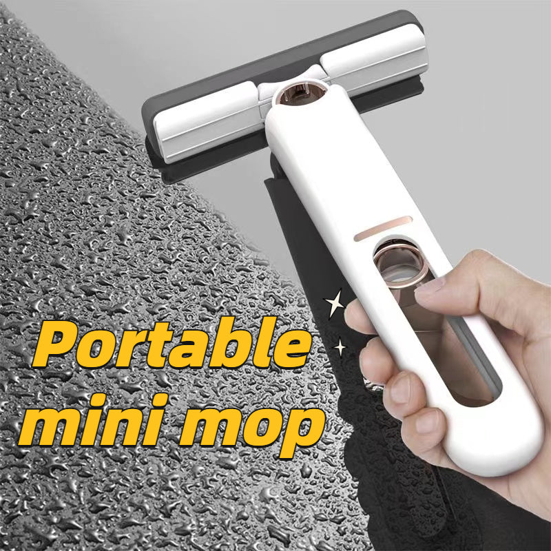 New Portable Self-NSqueeze Mini Mop, Lazy Hand Wash-Free Strong Absorbent Mop Multifunction Portable Squeeze Cleaning Mop Desk Window Glass Cleaner Kitchen Car Sponge Cleaning Mop Home Cleaning Tools - Ectron Online