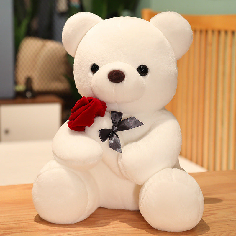 23-45cm New Lovely Hug Roses Teddy Bear Plush Pillow Stuffed Soft Animal Dolls Nice Birthday Gift Girlfriend Valentine's Day - Ectron Online