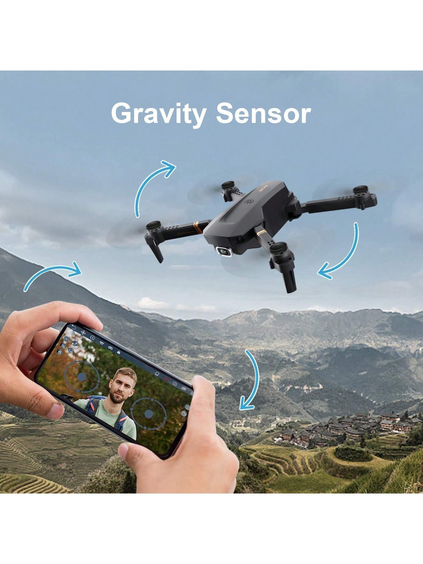 UK 4DRC V4 Foldable Mini Drone With Camera 4K 1080P HD Drone ,3 Batteries,Drones For Adults Kids,Remote-controlled Quadcopter,Logistics Is Randomly Sent By Evri,Royal Mail,Amazon Logistics,