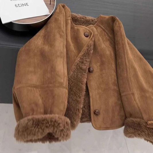 One Korean Style Polar Fleece Jacket Women's Warm