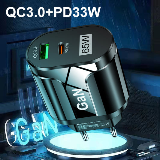 65W Gallium Nitride PD Fast Charging Mobile Phone Charger - Ectron Online