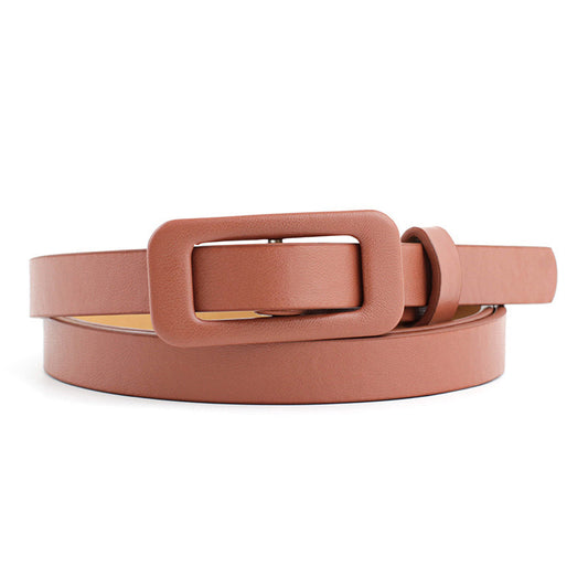 Solid Color Women's Nude PU Small Belt Solid Color Women's Nude Pu Small Belt | Ectron Online
