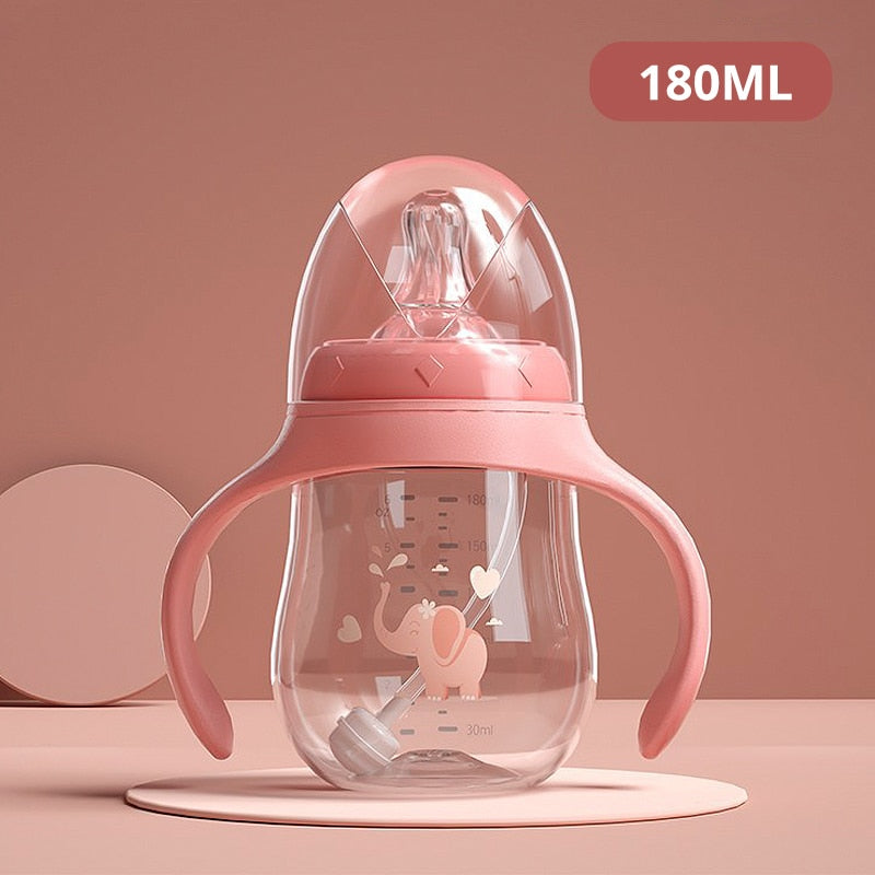 Baby bottles Drinking Cup Feeding Bottle Wide-Caliber Multifunctional Drinking Milk Drinking Water Dual-use Bottle BPA Free