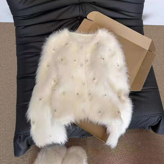 New Autumn/Winter Beaded Diamond Sweater Cardigan Short Temperamental Diamond Cardigan Aut | Ectron Online