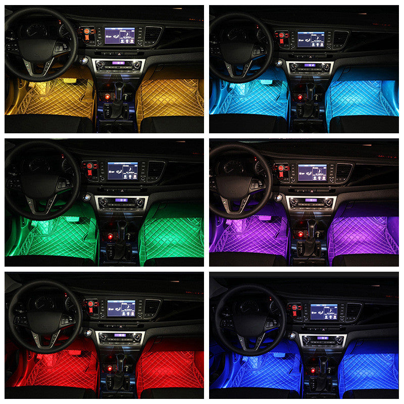 RGB LED Car Interior Strip Lights w/ Wireless Music Control