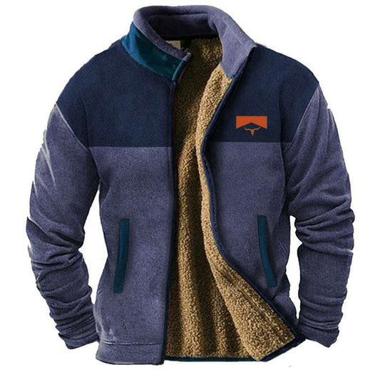 New Men's Fleece-Lined Cotton Jacket New Men's Cotton Clothes Fleece Jacket C | Ectron Online