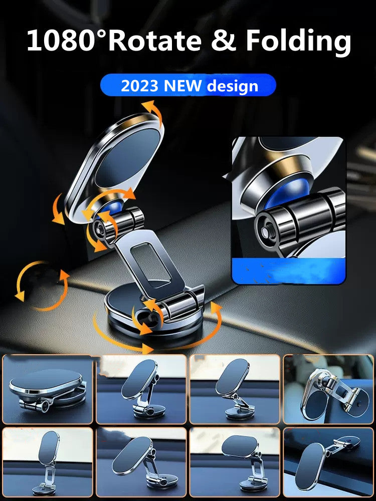 Rotate Metal Magnetic Car Phone Holder Foldable Universal Mobile Phone Stand Air Vent Magnet Mount GPS Support - Ectron Online