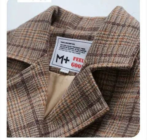 Girls' Woolen Coats For Big Children's Woolen