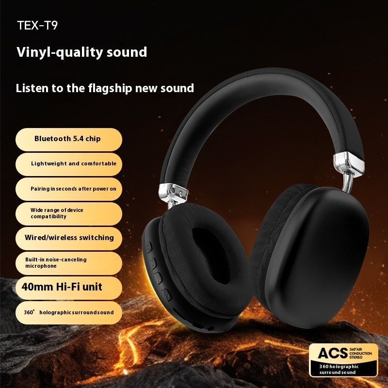 TEX-T9 Bluetooth Wireless Headphones | Over-Ear Head-Mounted Design TEX-T9 Bluetooth Headset Wireless Headph | Ectron Online