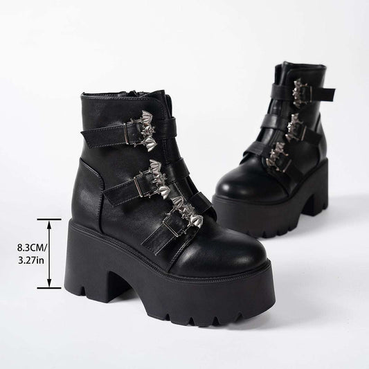 Women's Thick-Soled Ankle Boots with Belt Buckle Women's Thick-soled Ankle Boots With Bel | Ectron Online