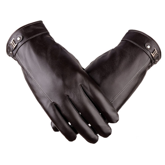 Men's Winter Outdoors Cycling Thickened Fleece-lined Warm Touch Screen Gloves