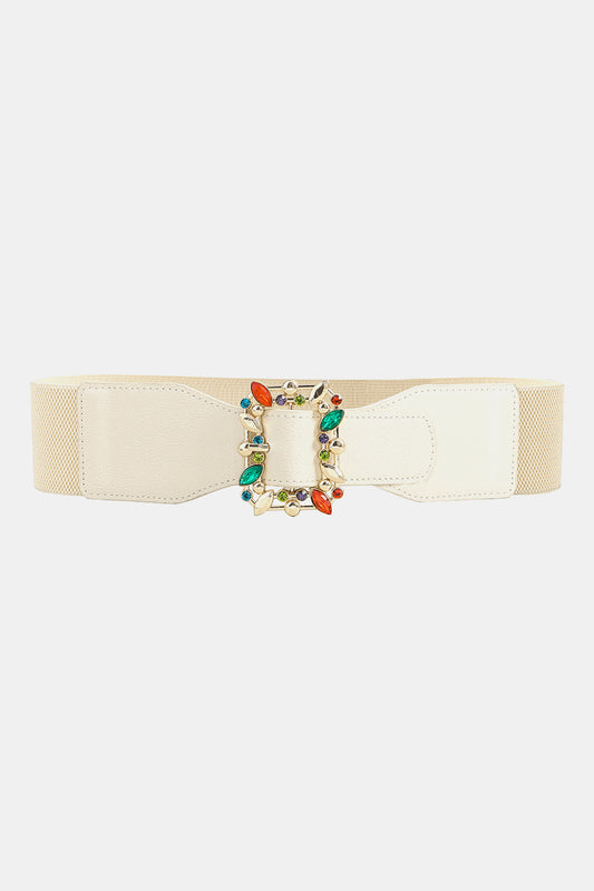 Multicolored Leaf Buckle Elastic Belt Belt | Ectron Online