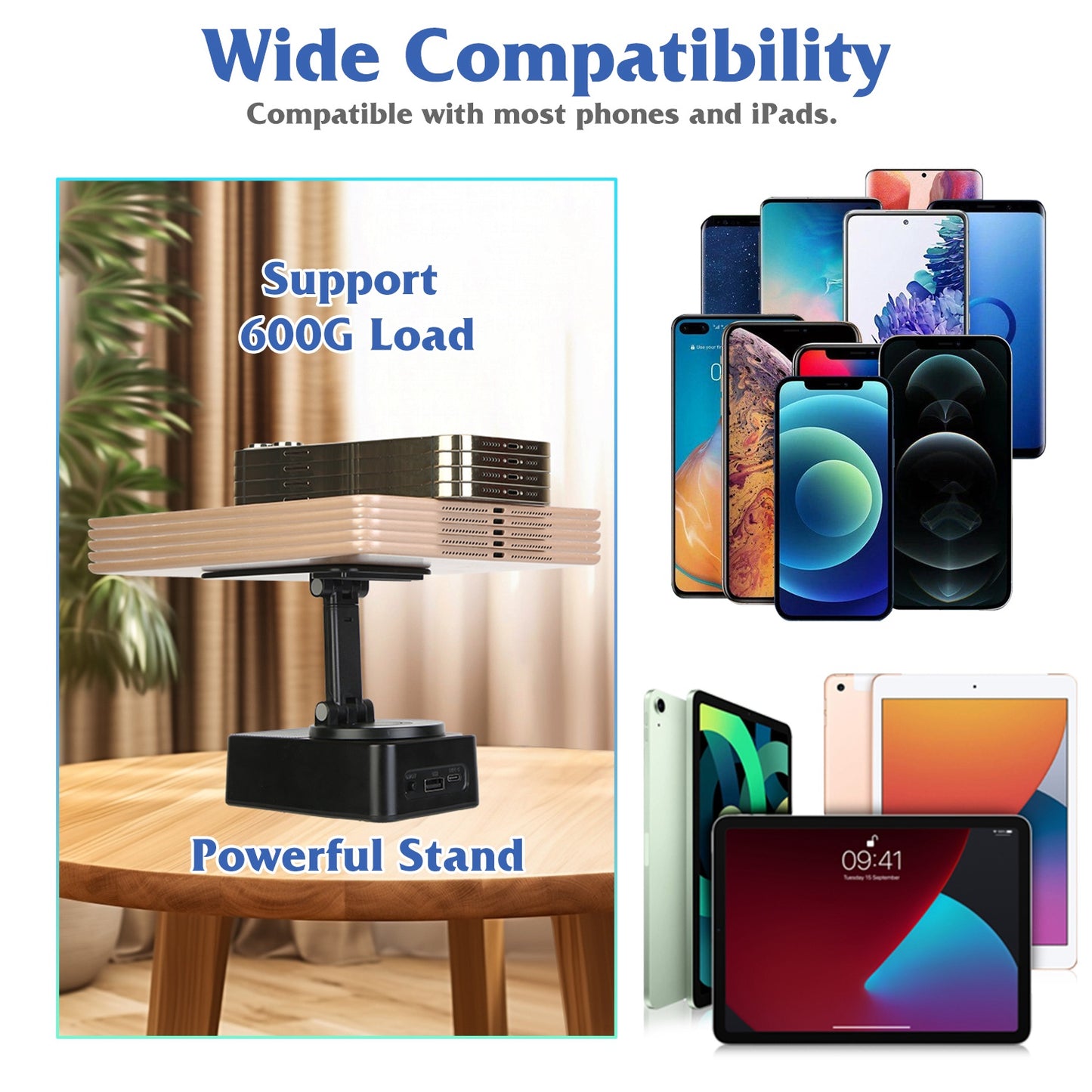 4-in-1 Wireless Speaker & Phone Stand | 5000mAh Power Bank with RGB