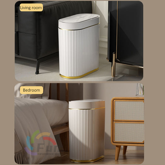 Smart Trash Can With Lid For Bedroom And Living Room Kitchen Storage Box Trash Can Induction Small Car Box Automatic Smart Dustbin Smart Trash Bin - Ectron Online