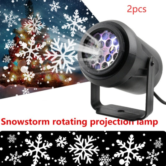 Rotating Snowflake Christmas Projector Lamp