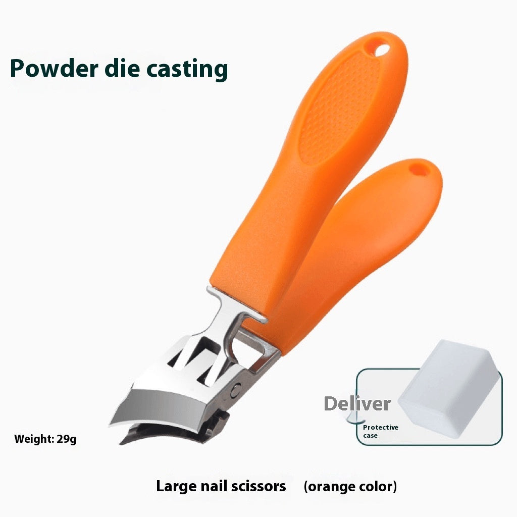 Diagonal Nail Clippers With Large Openings To Prevent Splashing