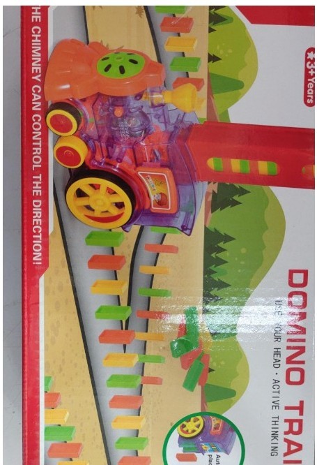 Domino Train Toys Baby Toys Car Puzzle Automatic Release Licensing Electric Building Blocks Train Toy - Ectron Online