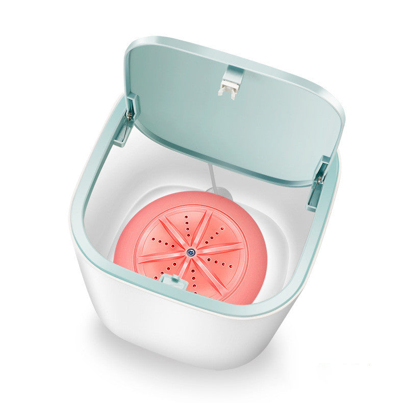 Household Small Laundry Bucket Mini Turbo Table Washing Machine Student Dormitory Underwear Socks Washer - Ectron Online