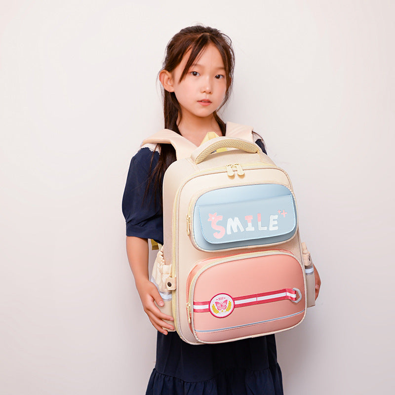 Children's Cartoon Letters British Style Schoolbag
